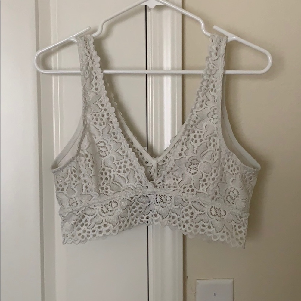 White lace bralette